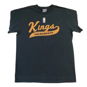 Sacramento Kings Men Shirt M Black NBA Kings Sacramento Sports Logo Short Sleeve